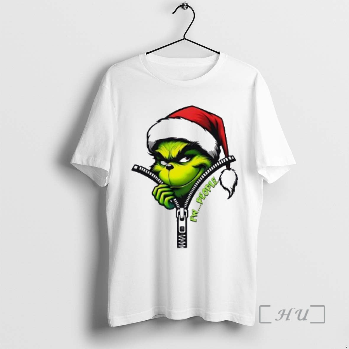 Officials Ew People Grinch Zipper Funny Christmas
