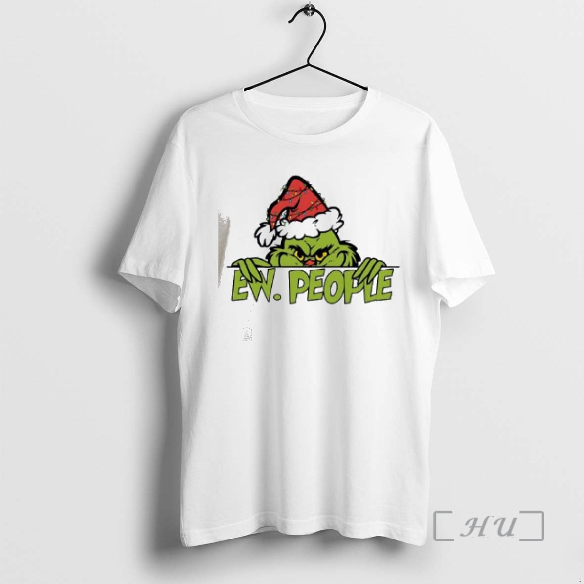 Officials Funny Ew People Grinchmas Santa Hat Christmas Light