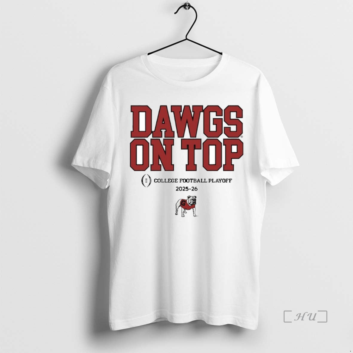 Officials Georgia Bulldogs Dawgs On Top 2025 2026 College Football Playoff Slogan Circle Premium