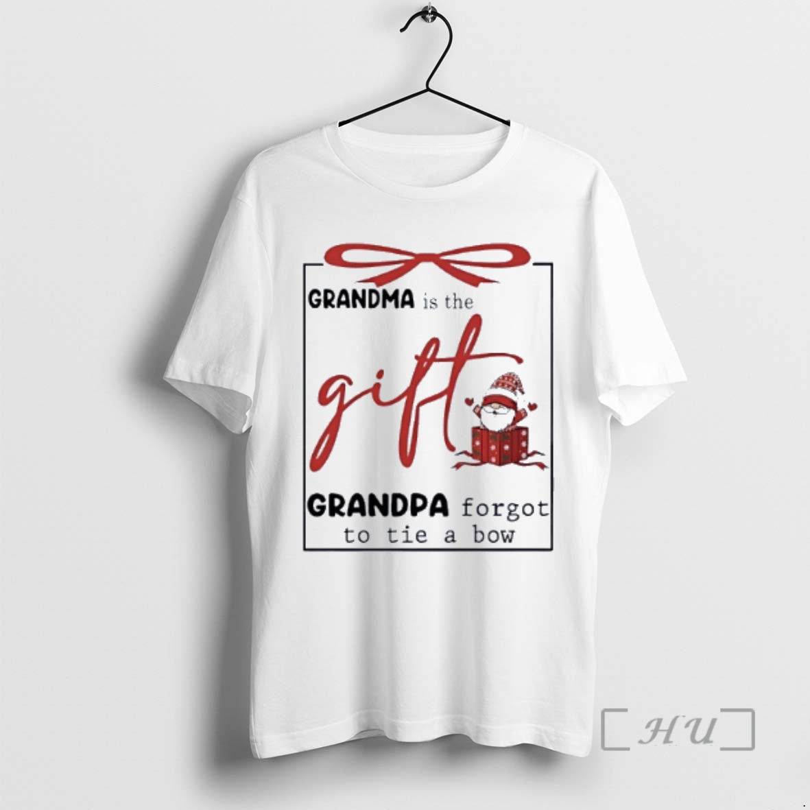 Officials Gnome Grandma Is The Gift Grandpa Forgot To Tie A Bow Premium T Shirts