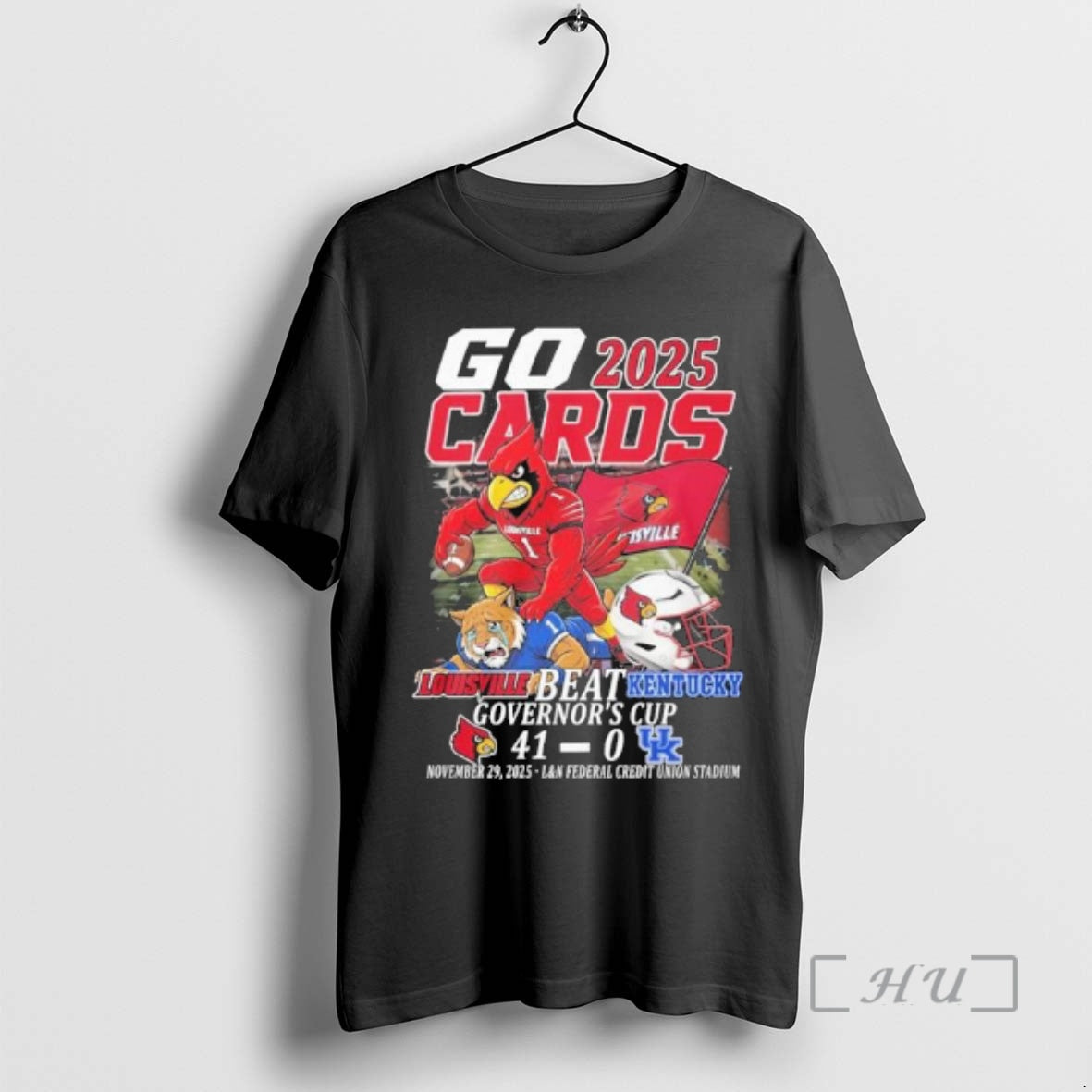 Officials Go Cards Louisville Beat Kentucky Governors Cup Winners Mascot
