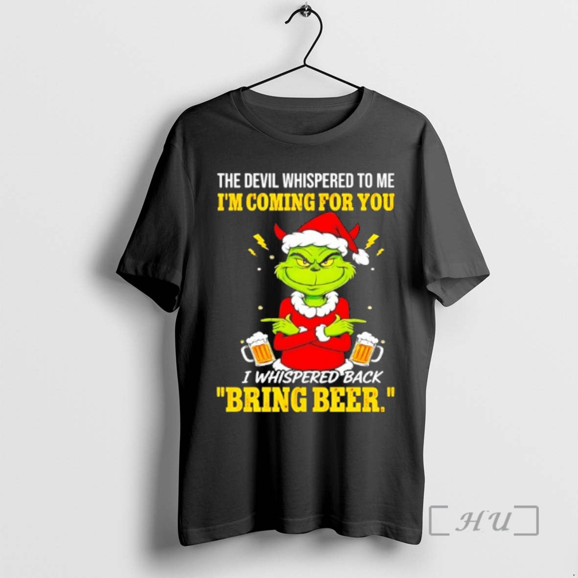 Officials Grinch The Devil Whispered To Me Im Coming For You Premium T Shirts Sweater