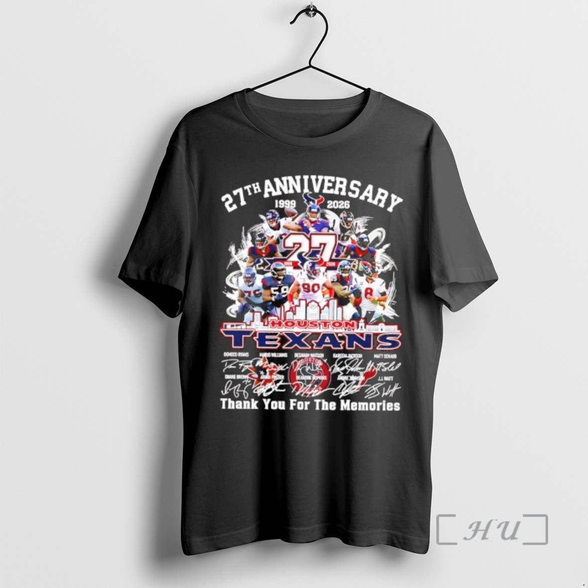 Officials Houston Texans 27th Anniversary 1999 2026 Thank You For The Memories Signatures Premium