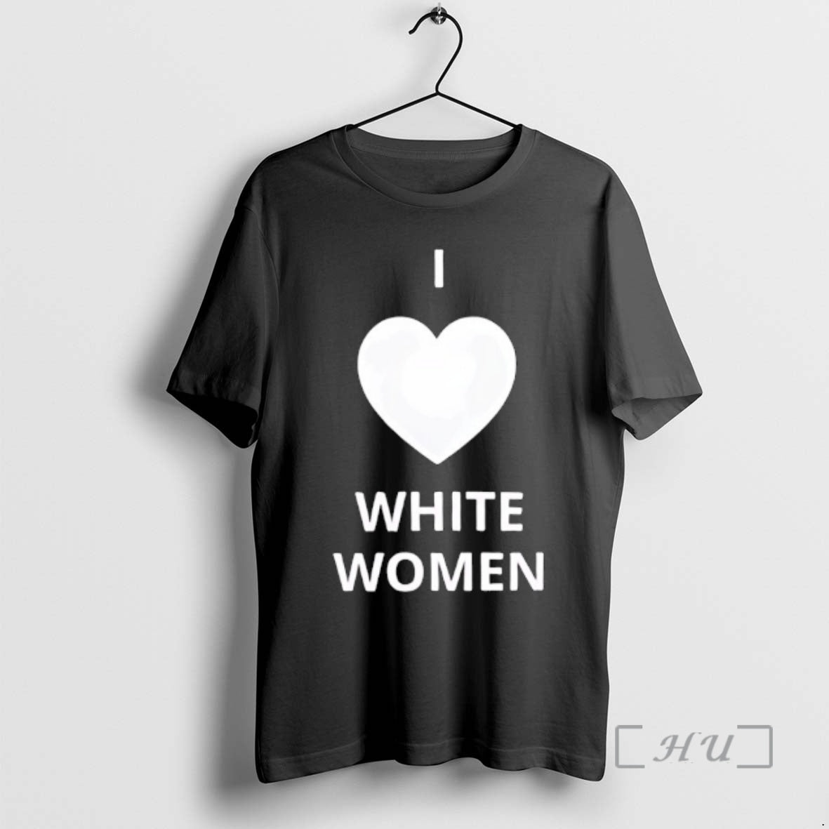 Officials I Love White Women Heart Graphic