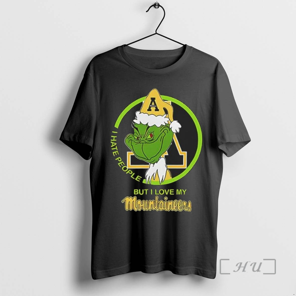 Officials I Hate People But I Love My Appalachian State Mountaineer Grinch With Santa Hat