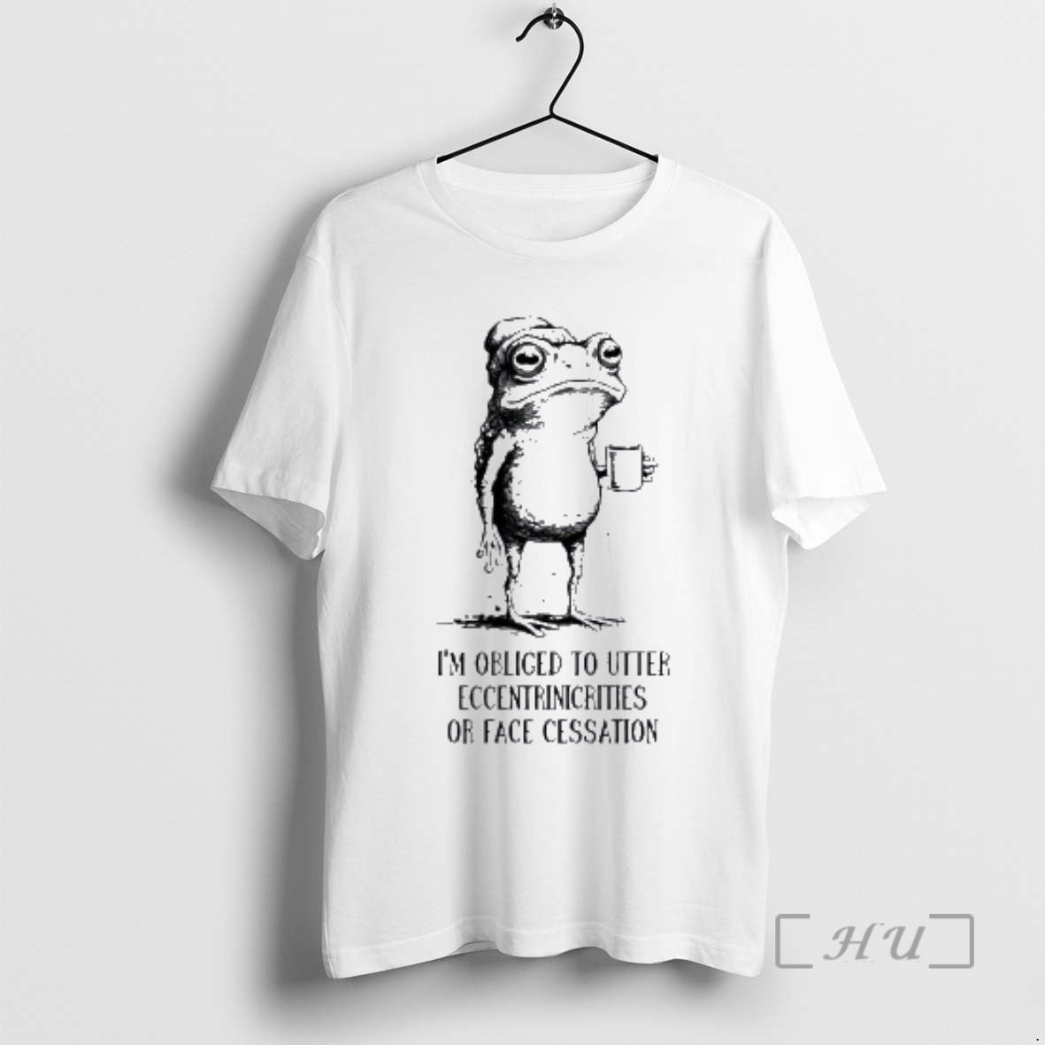 Officials Im Obliged To Utter Eccentricities Or Face Cessation Frog Coffee Vintage Premium T Shirts