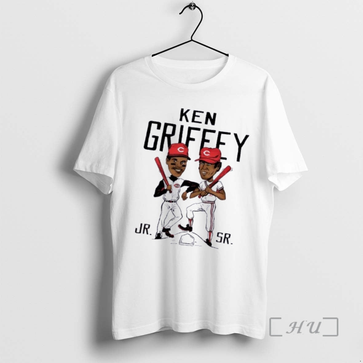Officials Ken Griffey Father And Son Cincinnati Reds Caricature