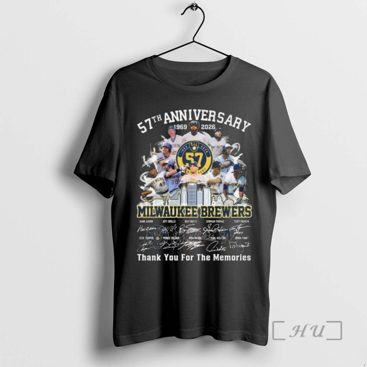 Officials Milwaukee Brewers 57th Anniversary 1969 2026 Players Signatures Thank You For The Memories Premium