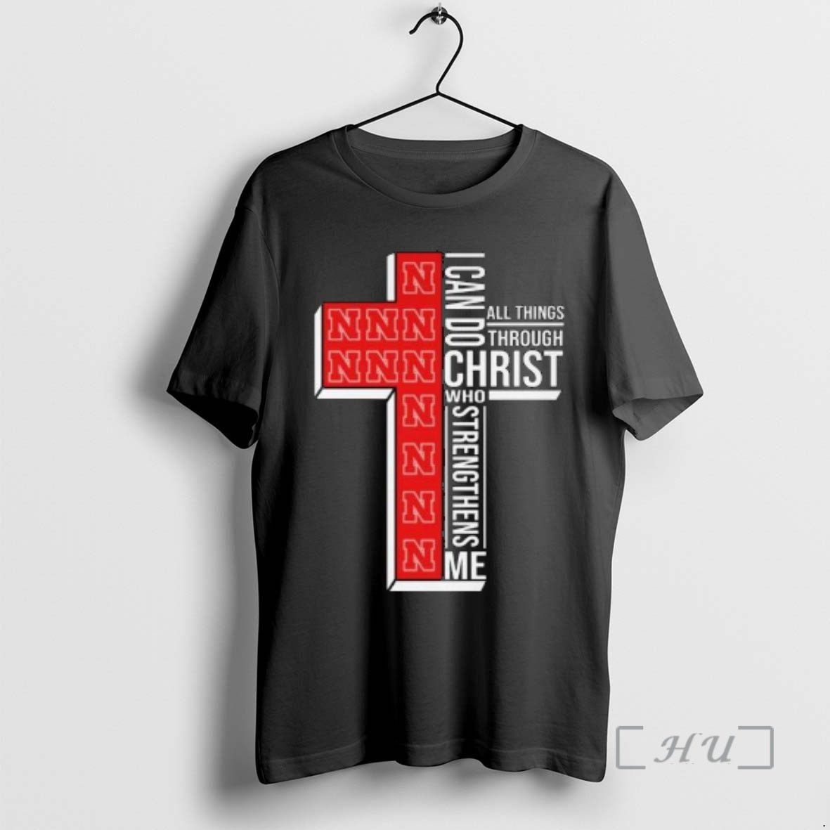 Officials Nebraska Cornhuskers I Can Do All Things Through Christ Who Strengthens Me Cross Circle