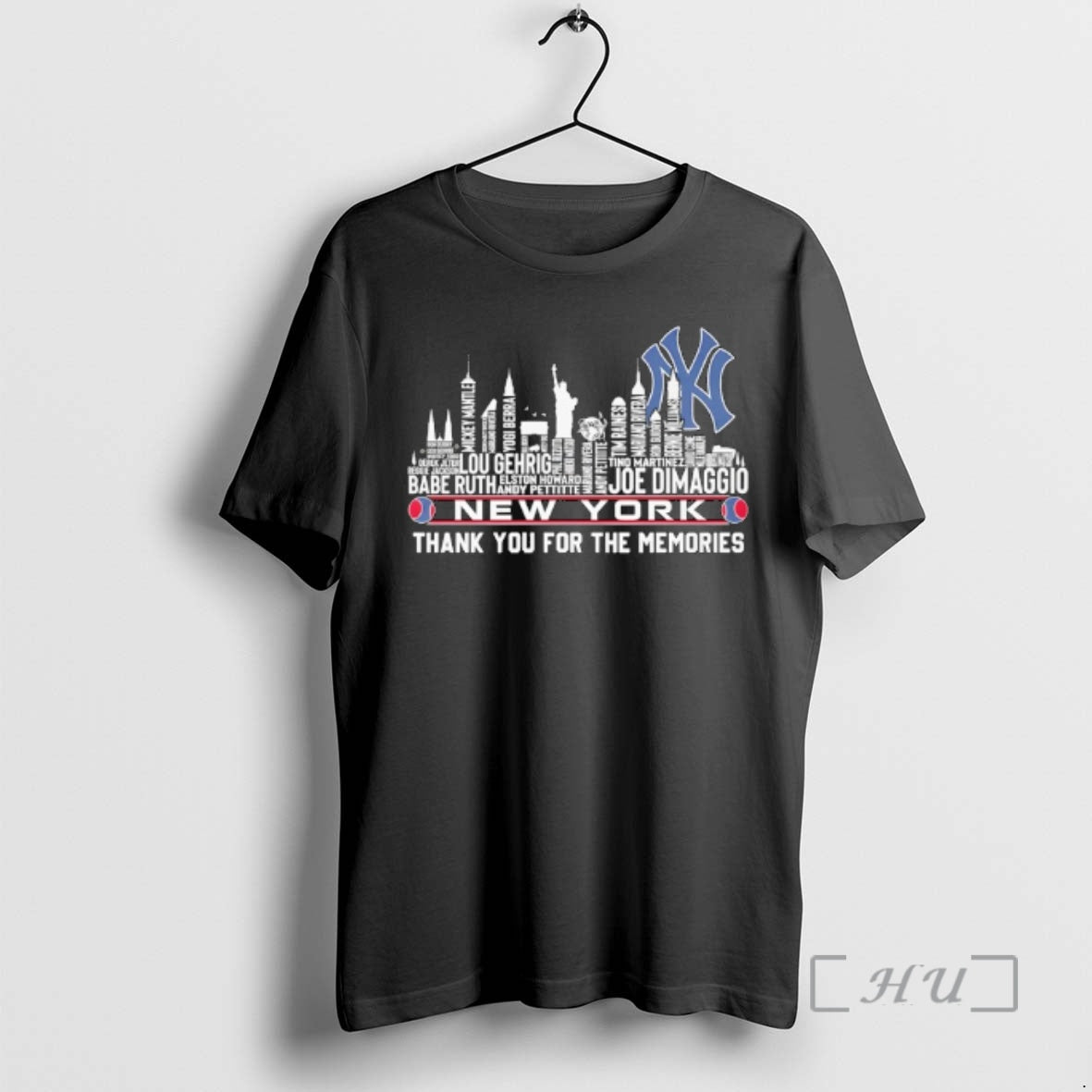 Officials New York Yankees Name Players City Skyline Shape Thank You For The Memories Premium