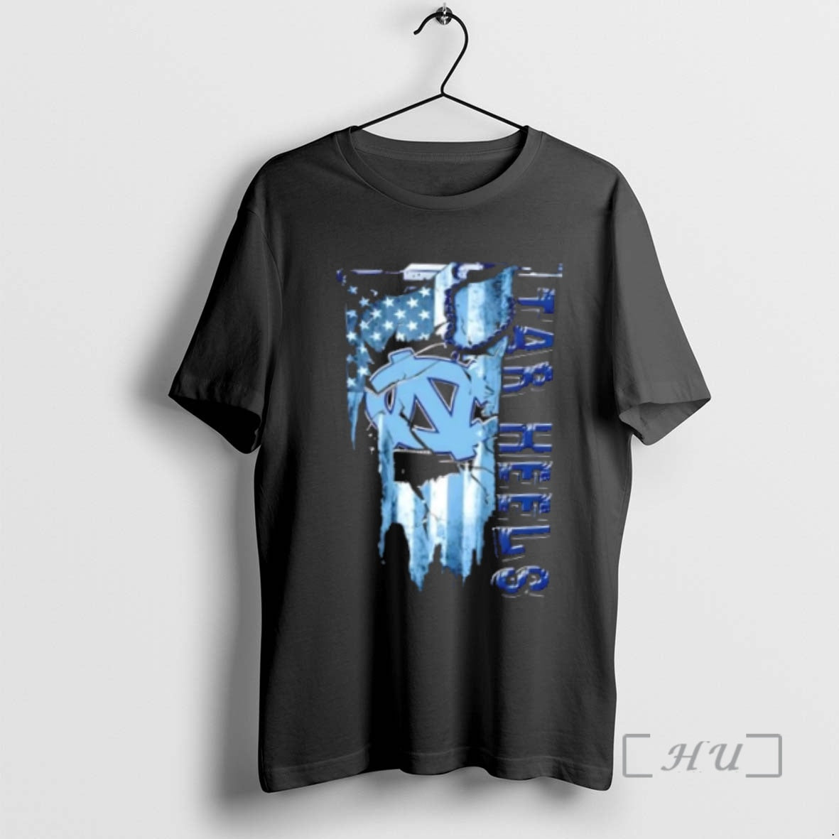 Officials North Carolina Tar Heels Football Battle Shattered Usa Flag Rip Design Premium T Shirts