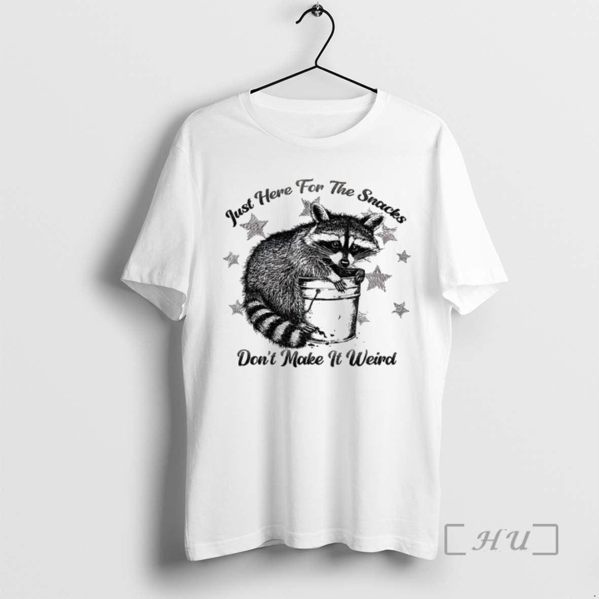 Officials Raccoon Just Here For The Snacks Dont Make It Weird Premium T Shirts Sweater