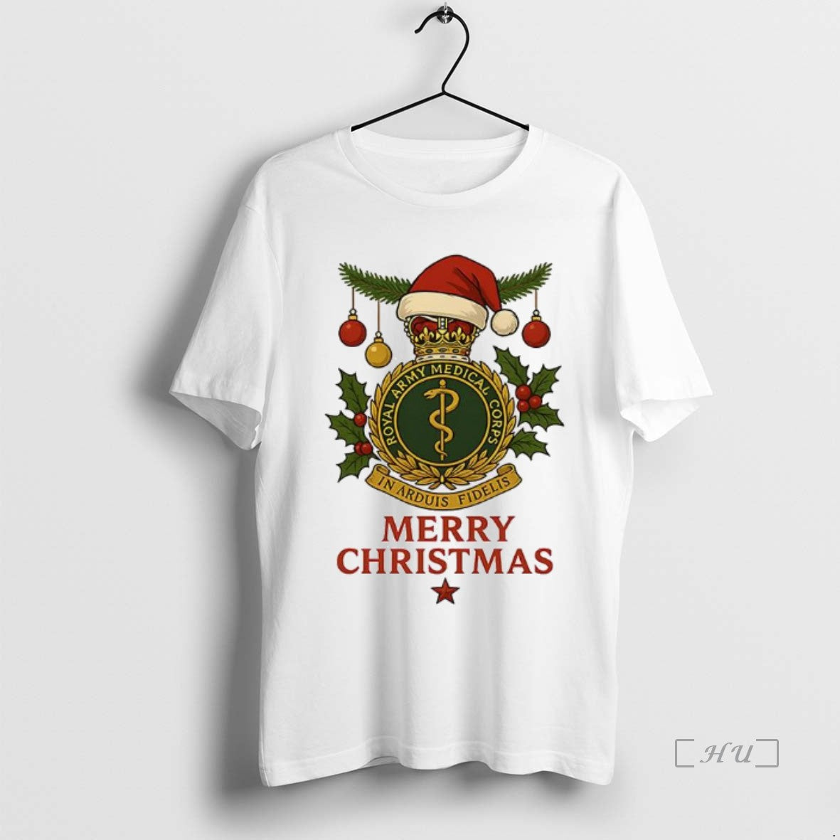 Officials Royal Army Medical Corps In Arduis Fidelis Logo Merry Christmas Premium T Shirts Sweater