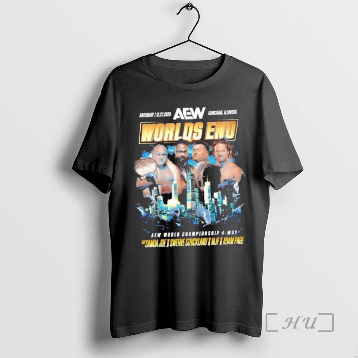 Officials Samoa Joe Vs Hangman Adam Page Vs Swerve Strickland Vs Mjf Premium T Shirts