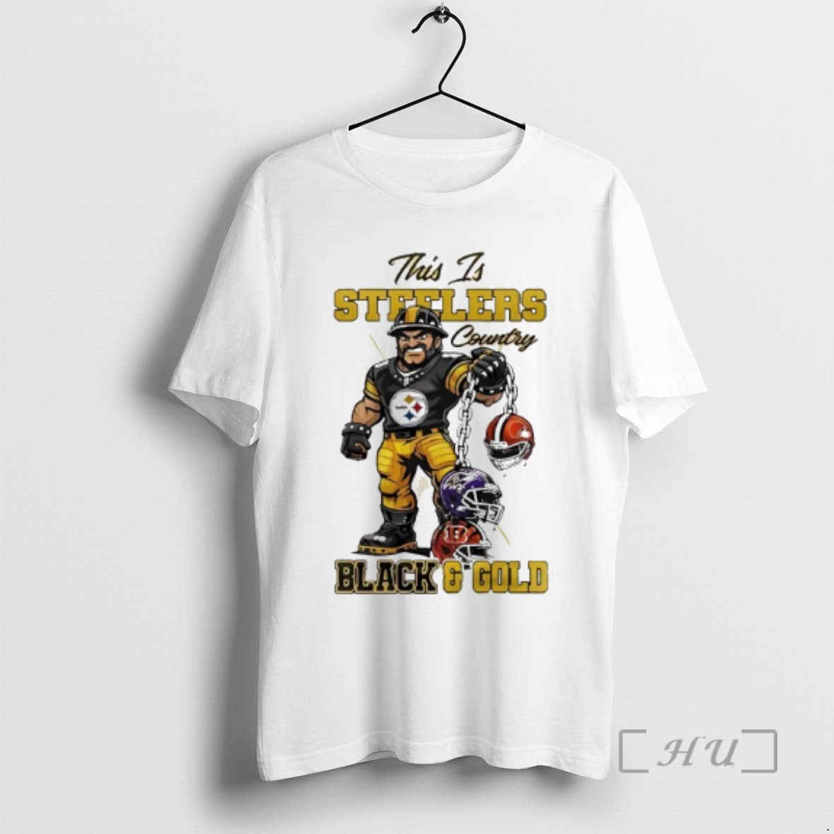 Officials Steelers Afc North Champions 2025 Mascot Black And Gold