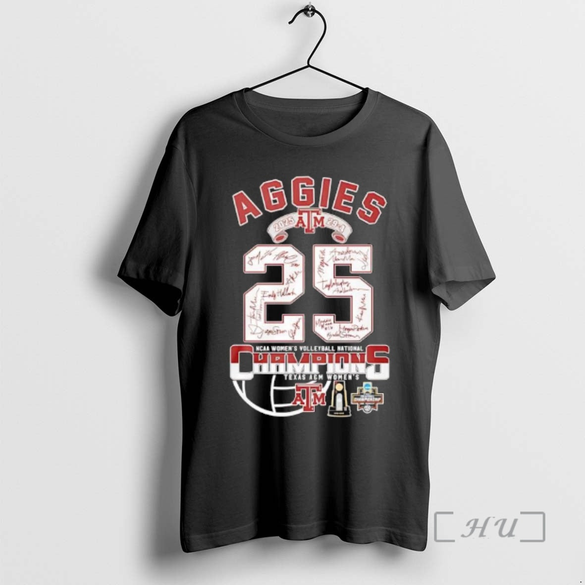Officials Texas Am Womens Volleyball Teams 2025 National Champions Signatures