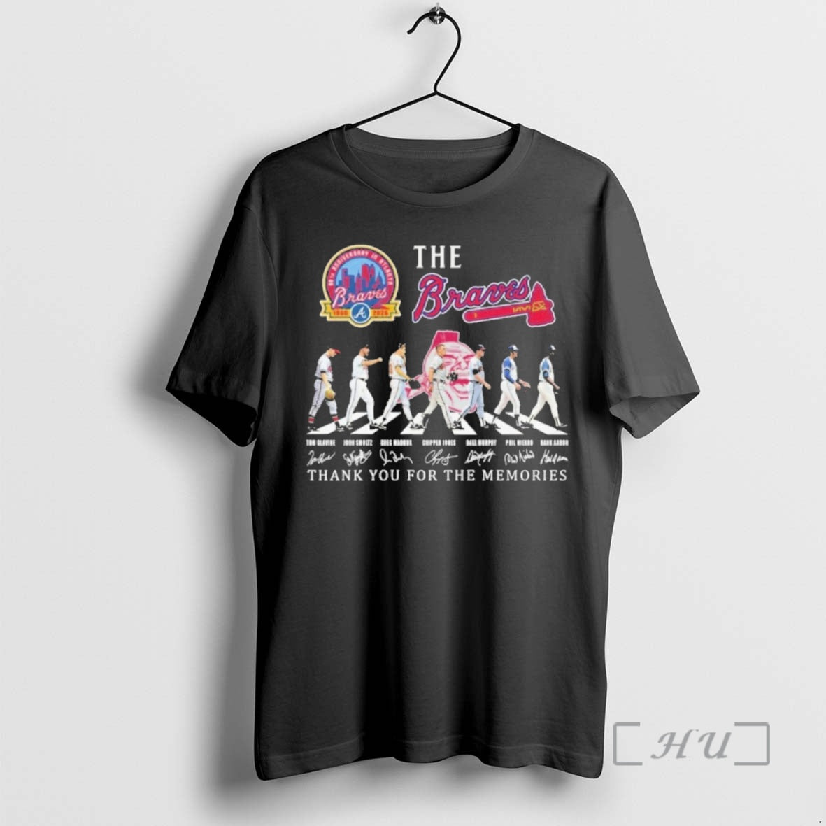 Officials The Braves Play Abbey Road Signature Thank You For The Memories Premium T Shirts