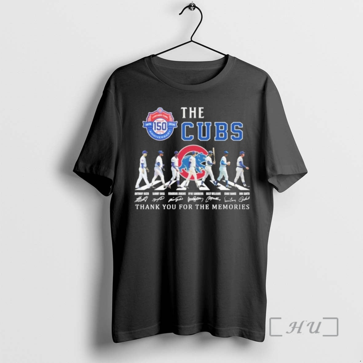 Officials The Cubs Play Abbey Road Signature Thank You For The Memories Premium T Shirts