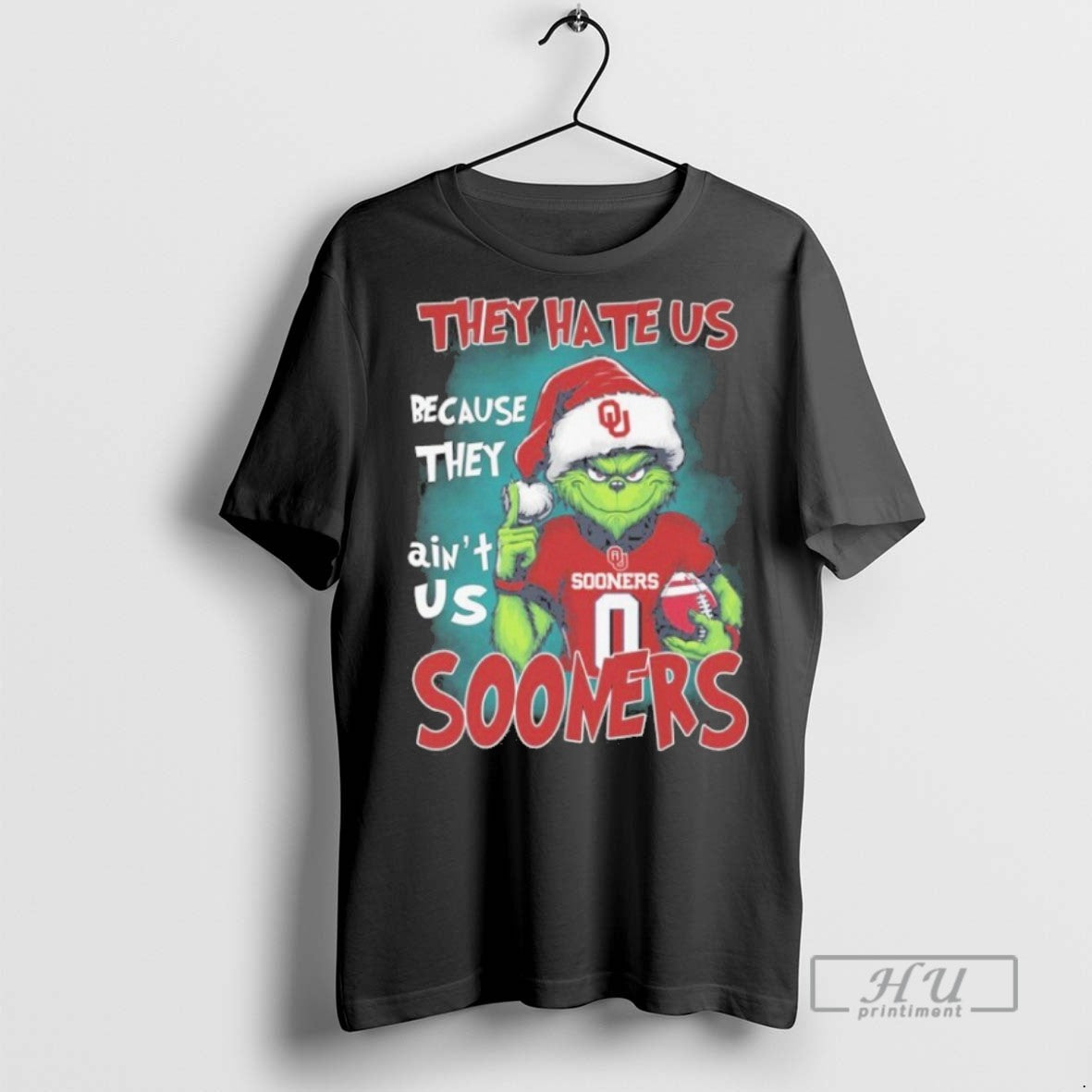Officials They Hate Us Cause They Aint Us Oklahoma Sooners Grinch Christmas T Shirts