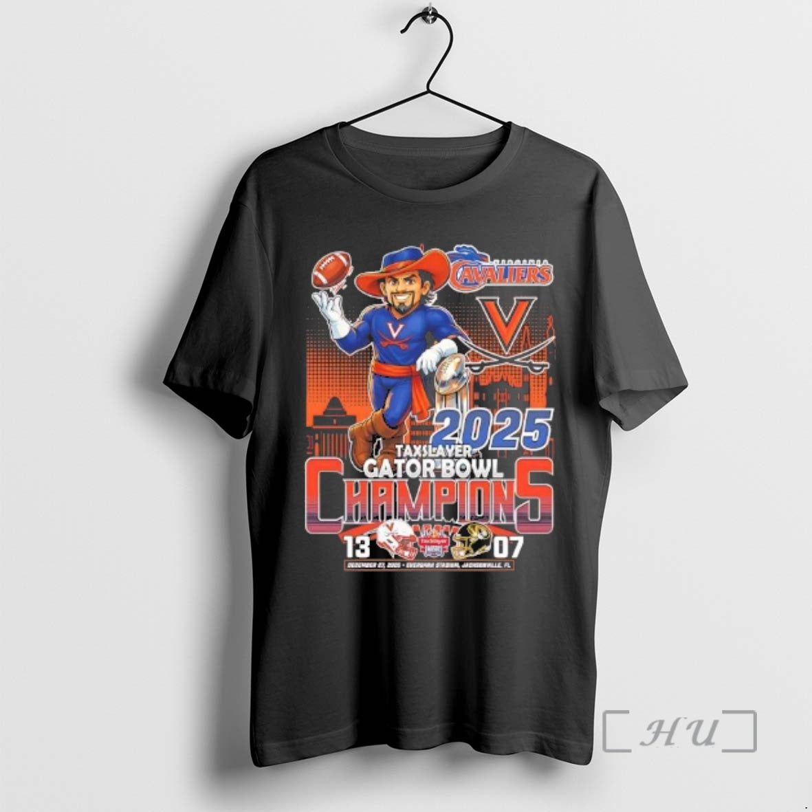 Officials Virginia Cavaliers 2025 Taxslayer Gator Bowl Champions Mascot Score