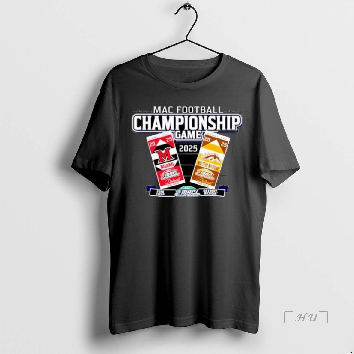 Officials Western Michigan Broncos Vs Miami Redhawks 2025 Mac Football Champions Card Ornaments Premium