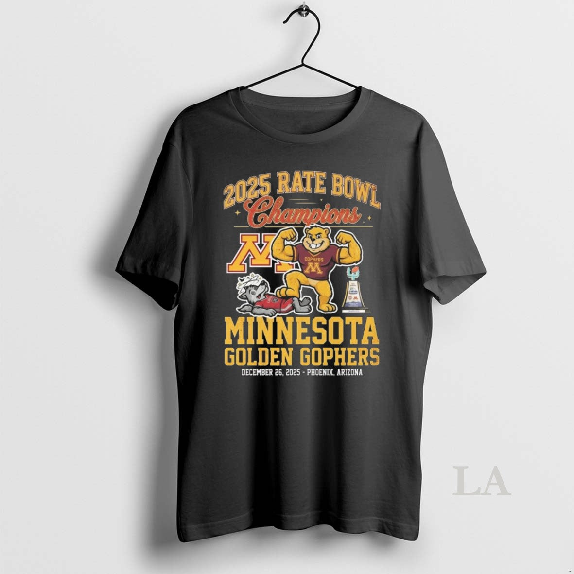 Original 2025 Rate Bowl Champions Minnesota Golden Gophers Mascot