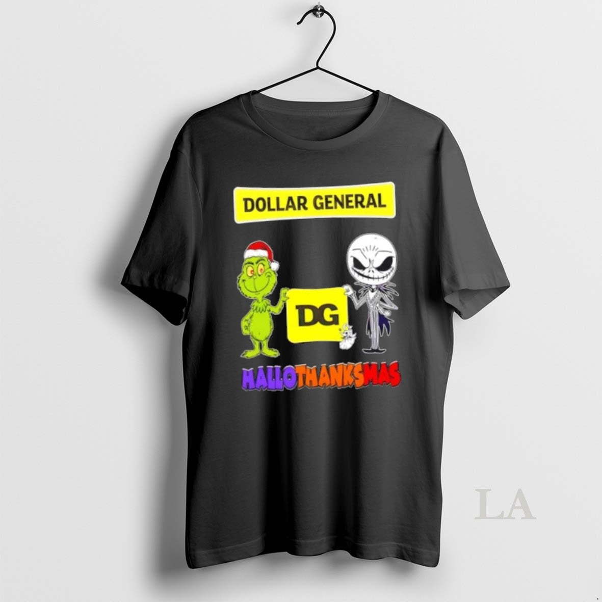 Original Dollar General X Grinch And Jack Skellington Friends Fist Bump Happy Hallothanksmas