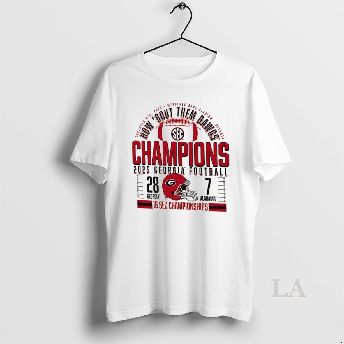 Original Georgia Bulldogs How Bout Them Dawgs 2025 Sec Football Champions Score
