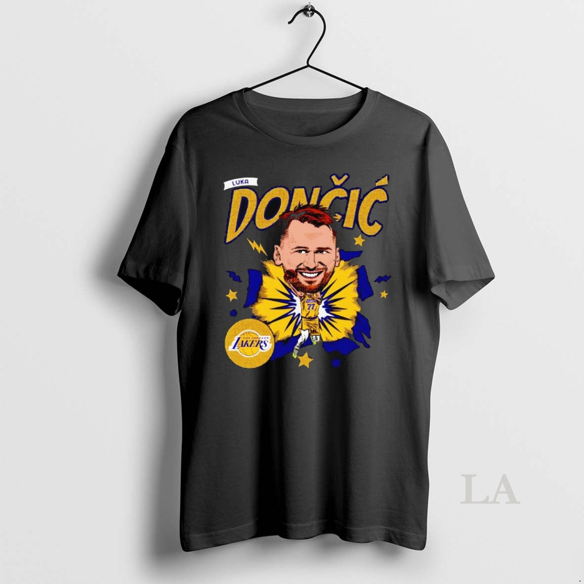 Original Luka Doncic Big Head Caricature Lakers