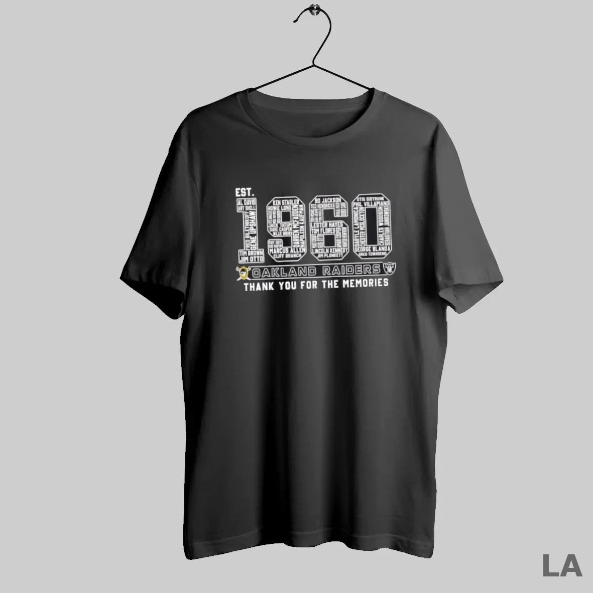 Original Oakland Raiders Est 1960 All Names Thank You For The Memories