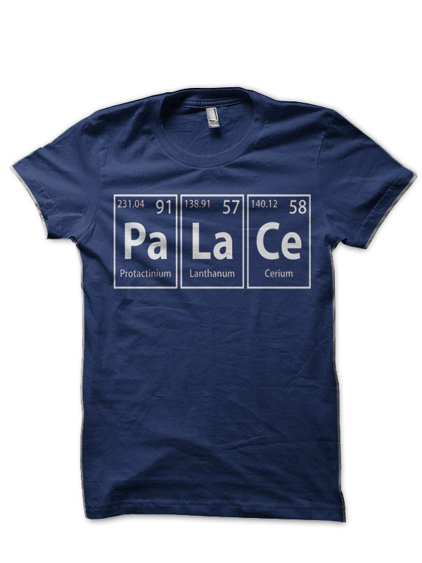 Palace (Pa-La-Ce) Periodic Elements Spelling Navy Blue T-Shirt