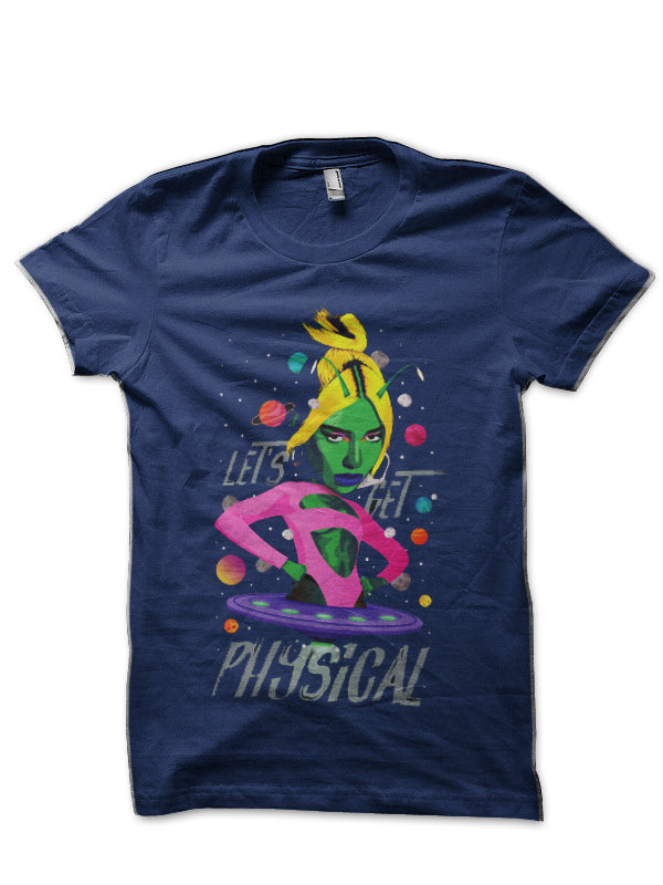 Physical Dua Lipa Navy Blue T-Shirt