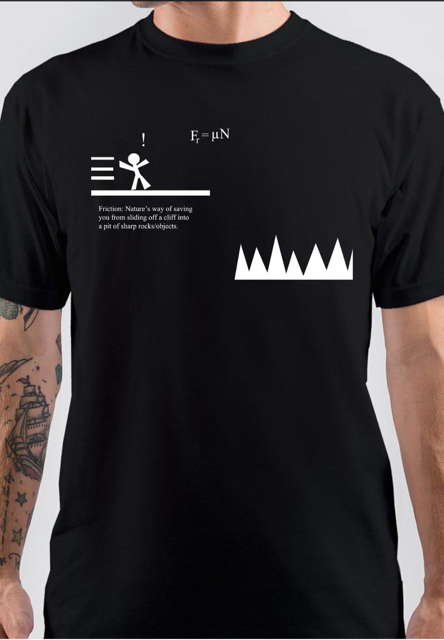 Physics Formulas Black T-Shirt