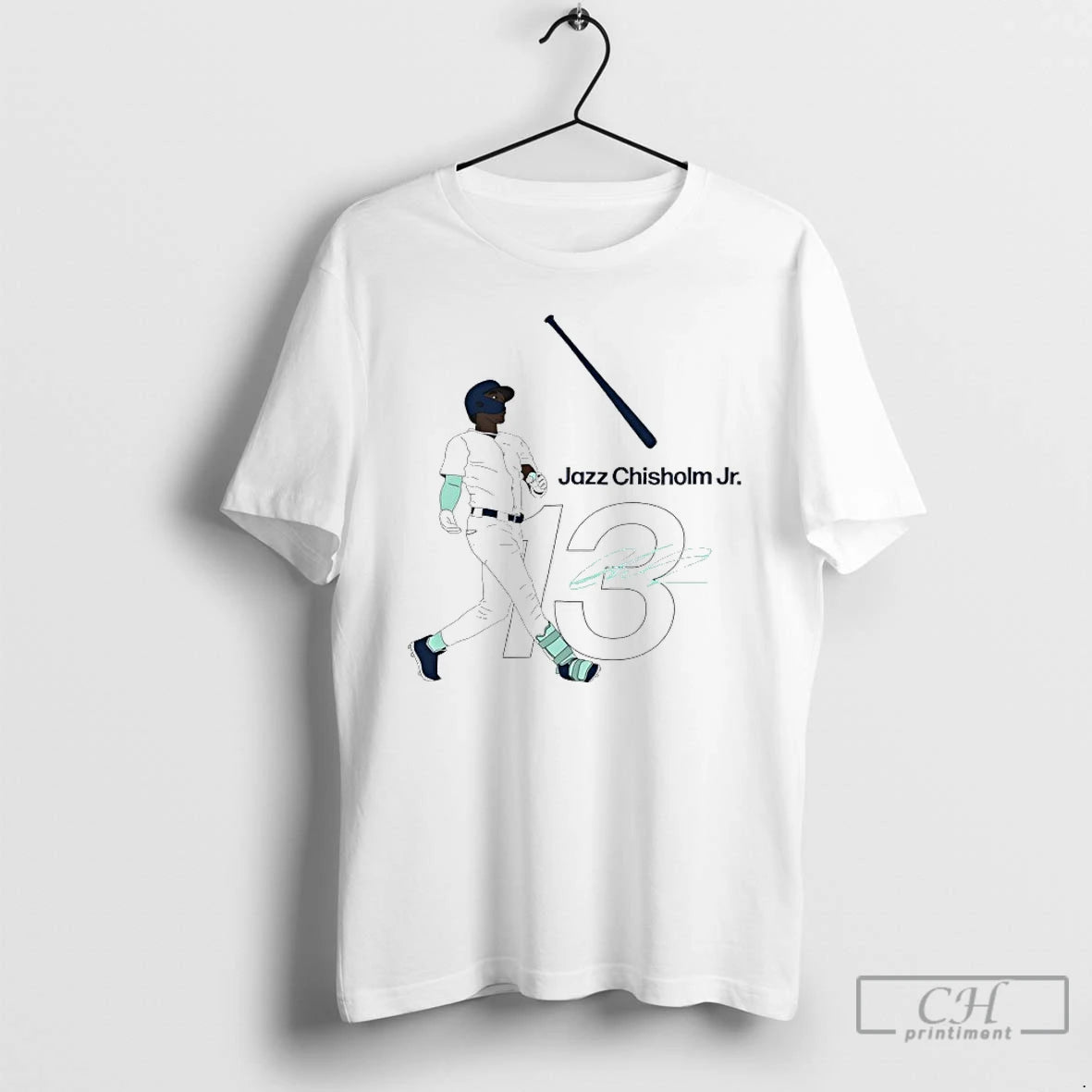 Premium Chisholm Jr 13 Jazz Bat Flip Jazz New York Baseball Signature T Shirts
