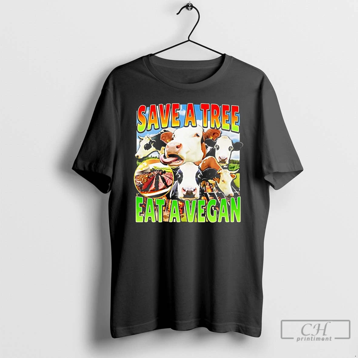 Premium Cow Save A Tree Eat A Vegan T Shirts