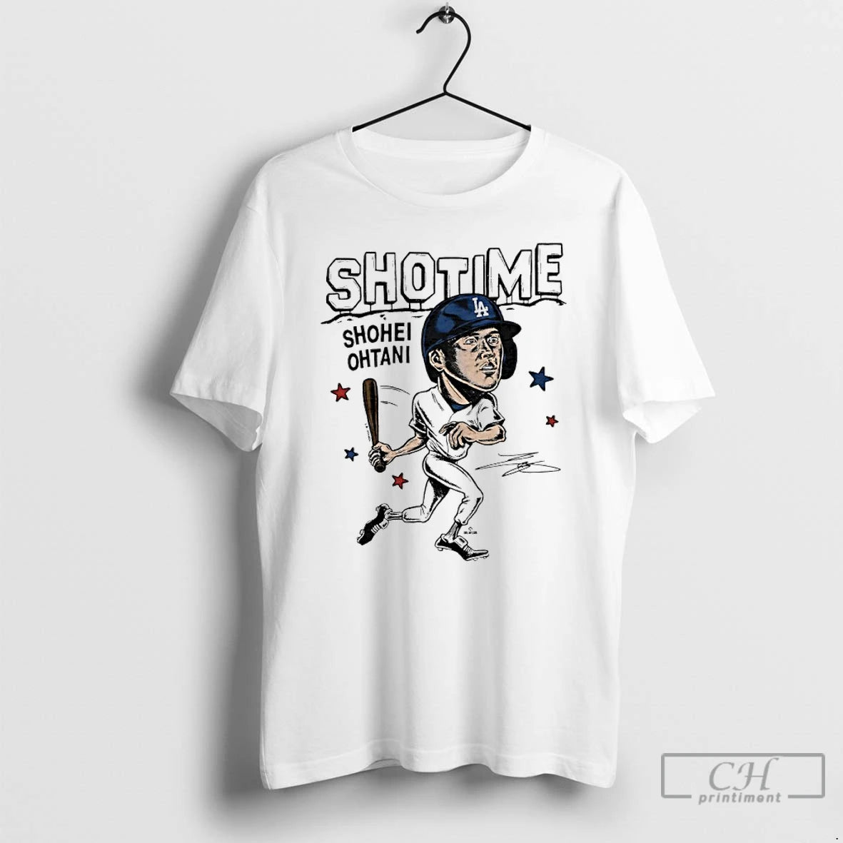 Premium Dodgers Shohei Ohtani Hollywood Signature Caricature