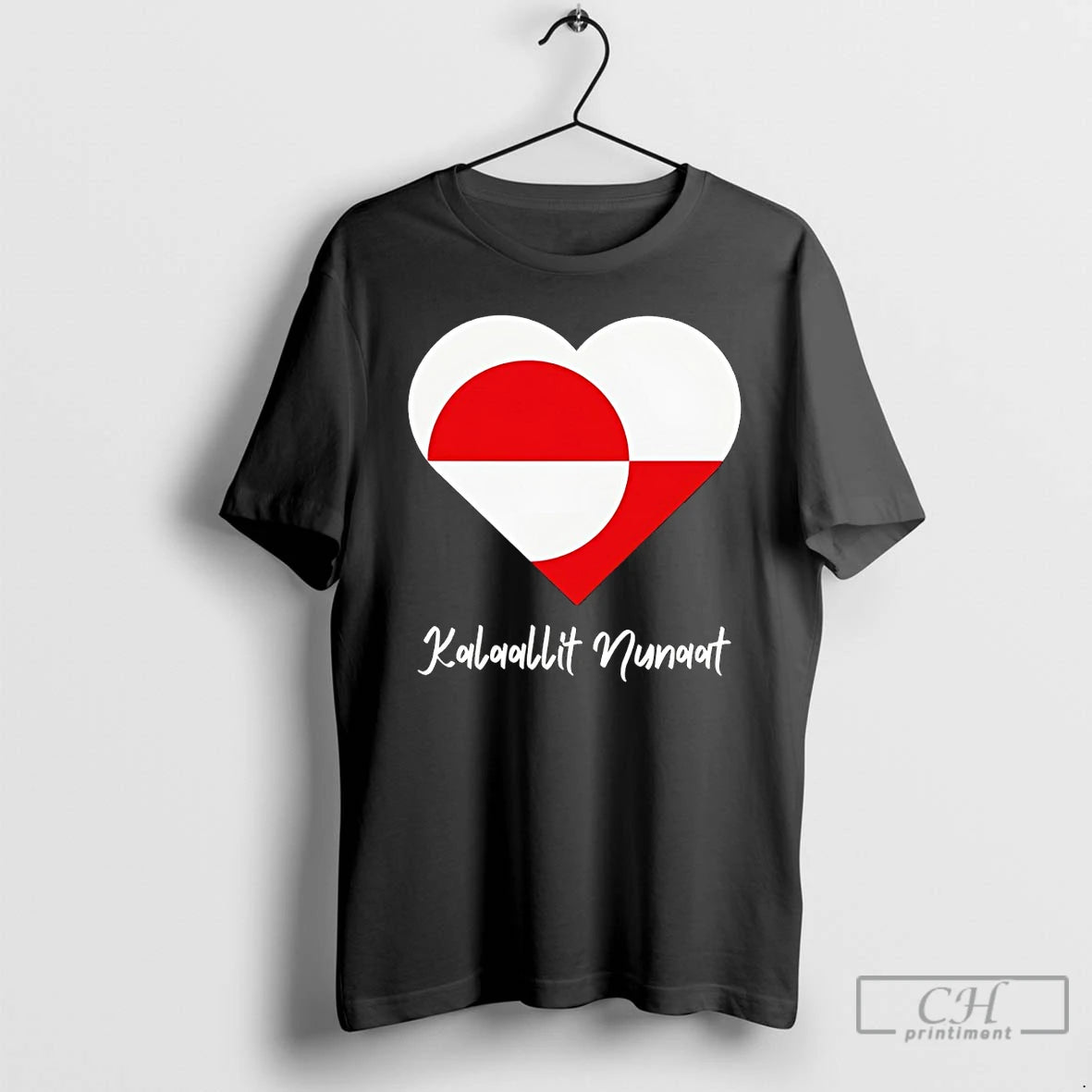 Premium Greenland Flag Heart Kalaallit Nunaat Pride