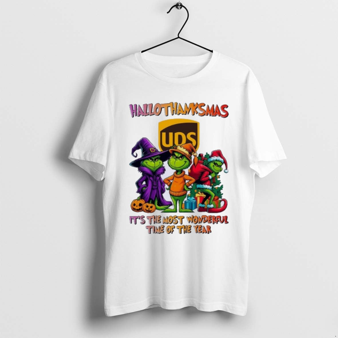 Premium Grinch X Ups Hallothanksmas Its The Most Wonderful Time Of The Year T Shirts