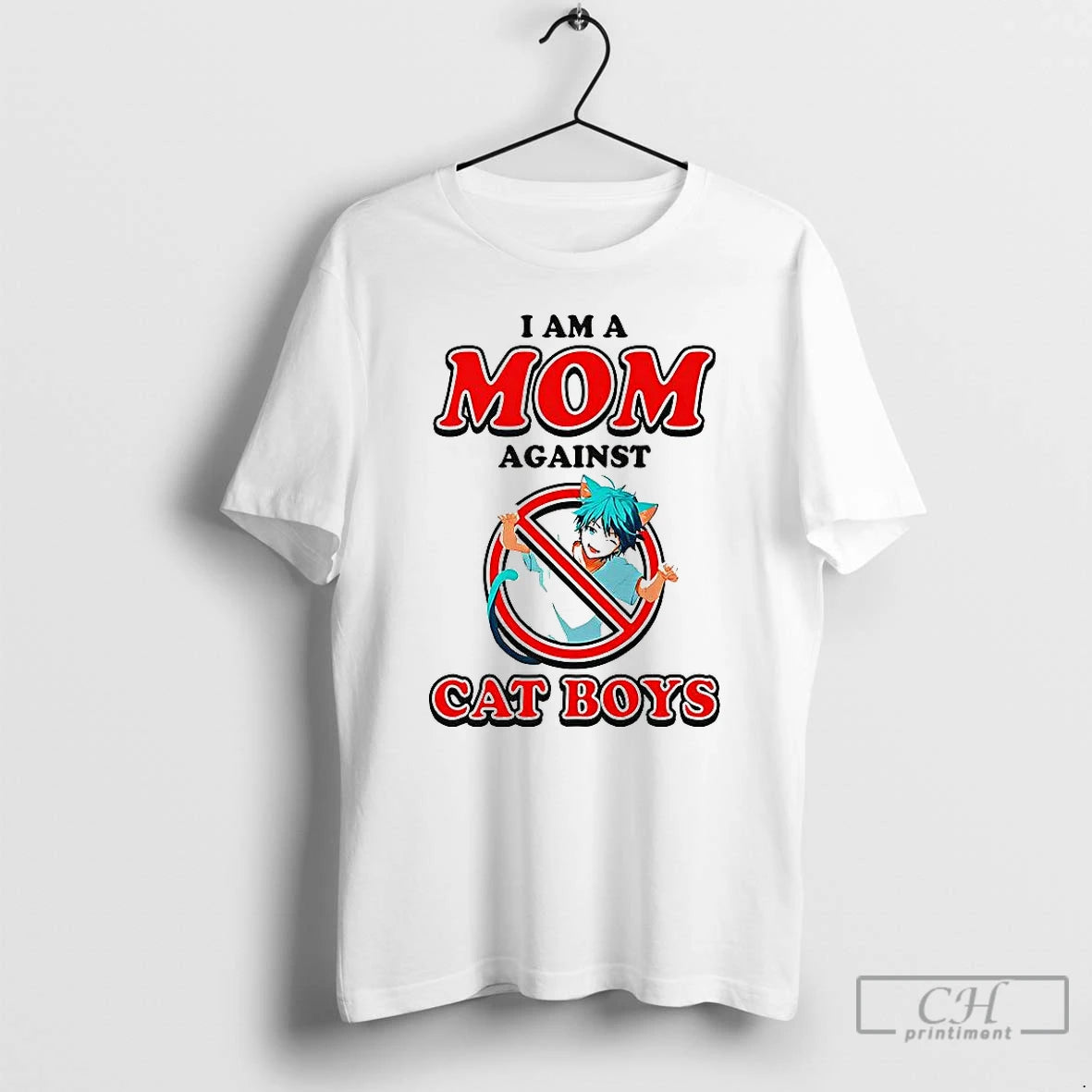 Premium I Am A Mom Against Cat Boys Anime Style T Shirts