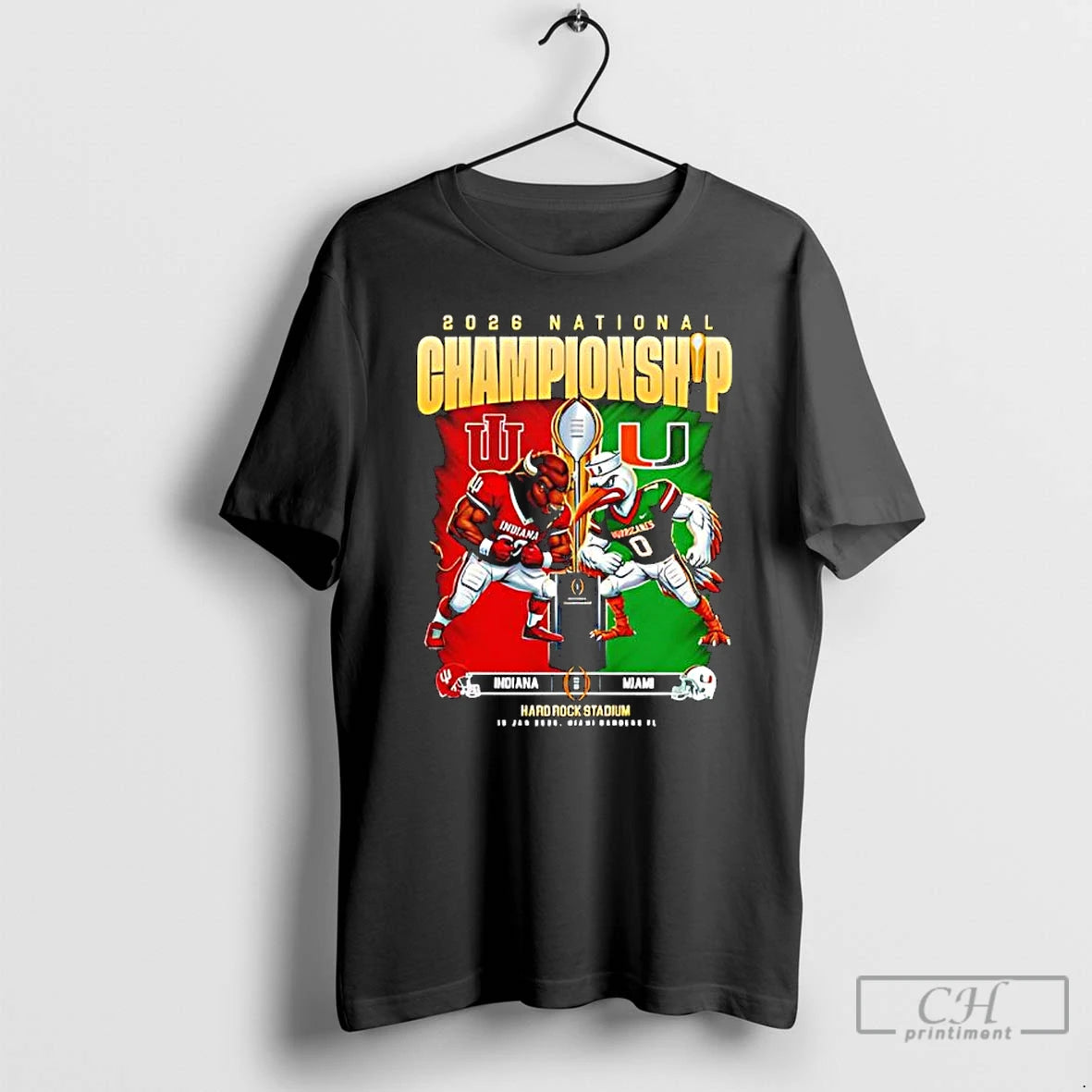 Premium Indiana Vs Miami 2026 Natinal Championship Hard Rock Stadium Mascots