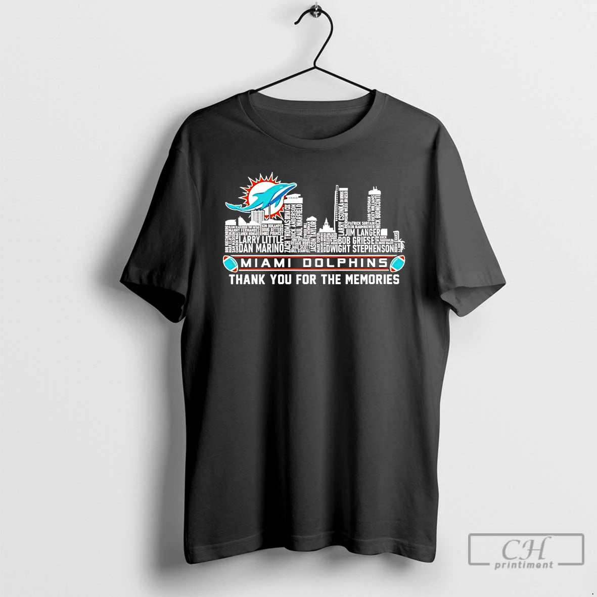 Premium Miami Dolphins Players Names Skyline Thank You For The Memories