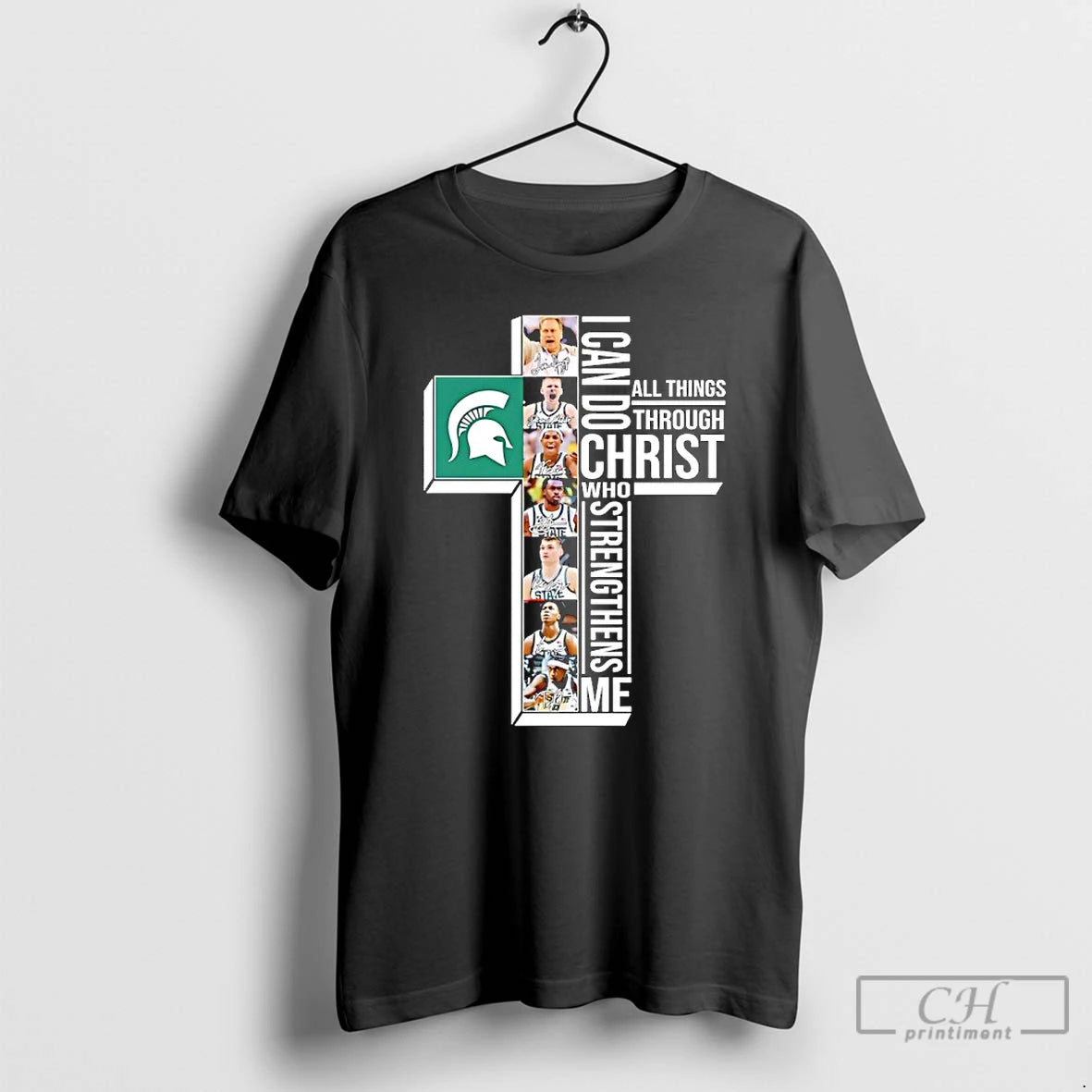 Premium Michigan State Spartans Basketball I Can Do All Things Through Christ Who Strengthens Me
