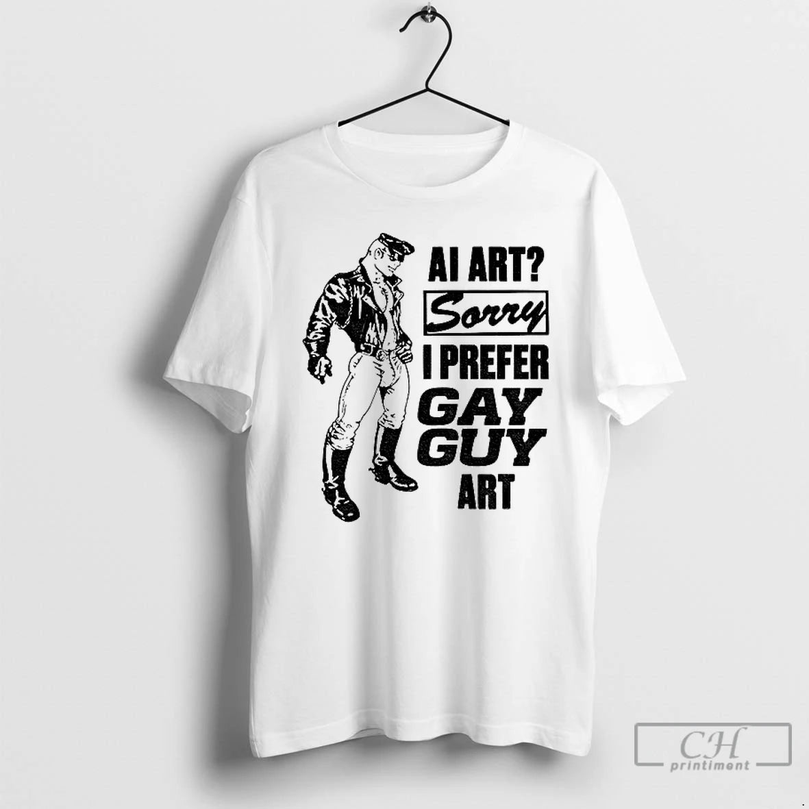 Premium Mr Leather Ai Art Sorry I Prefer Gay Guy Art T Shirts