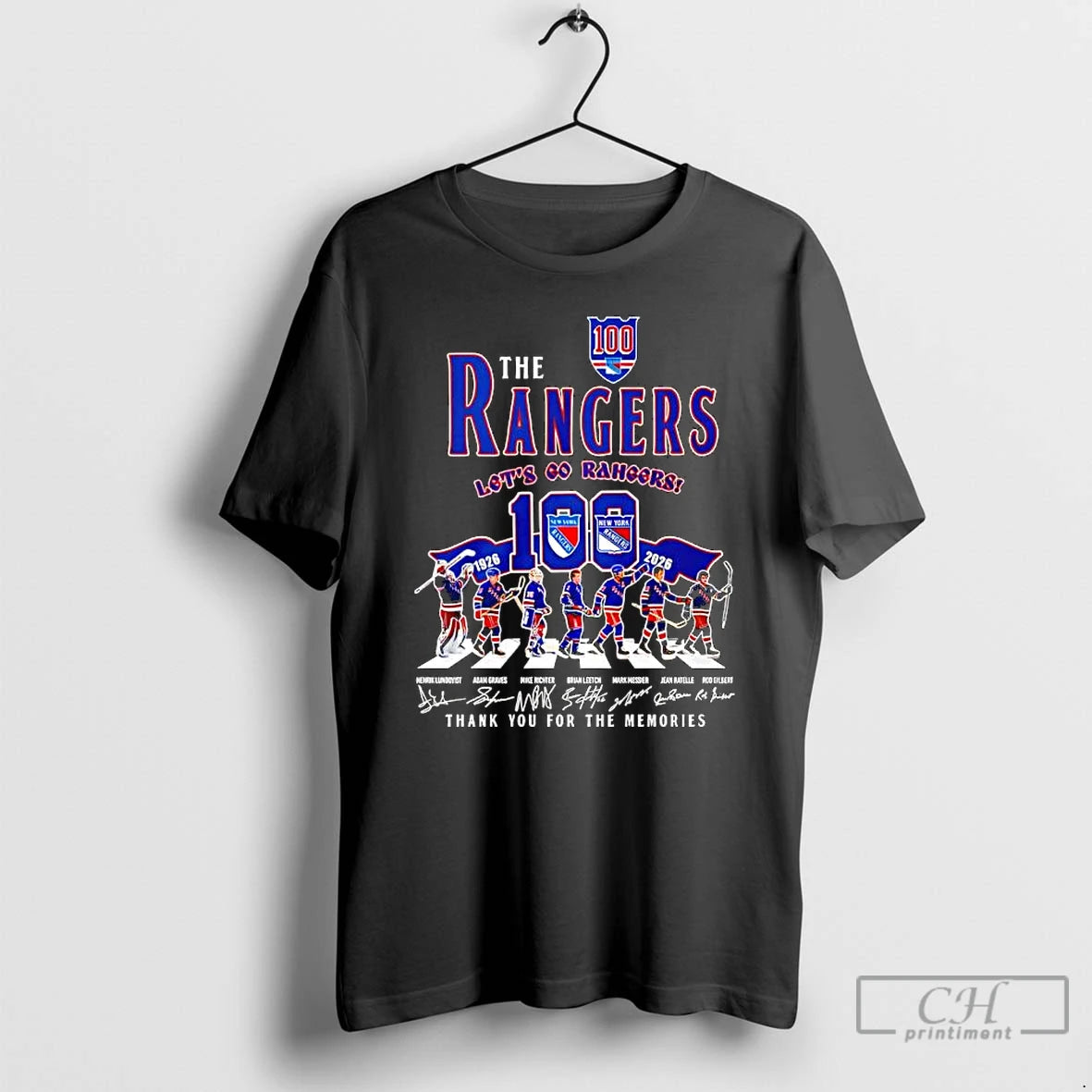 Premium New York Rangers 100 Years 1926 2026 Thank You For The Memories Signatures