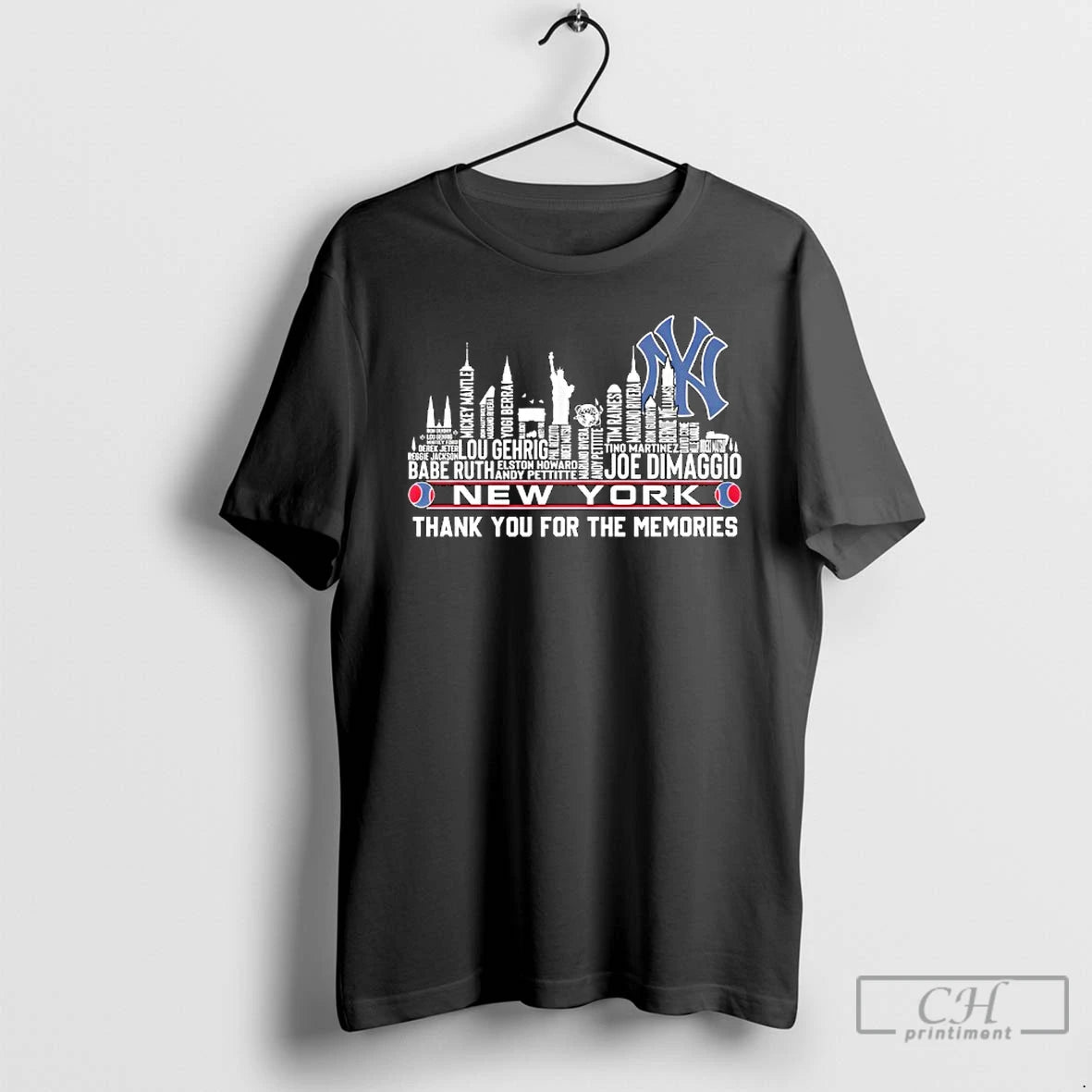 Premium New York Yankees Name Players City Skyline Shape Thank You For The Memories
