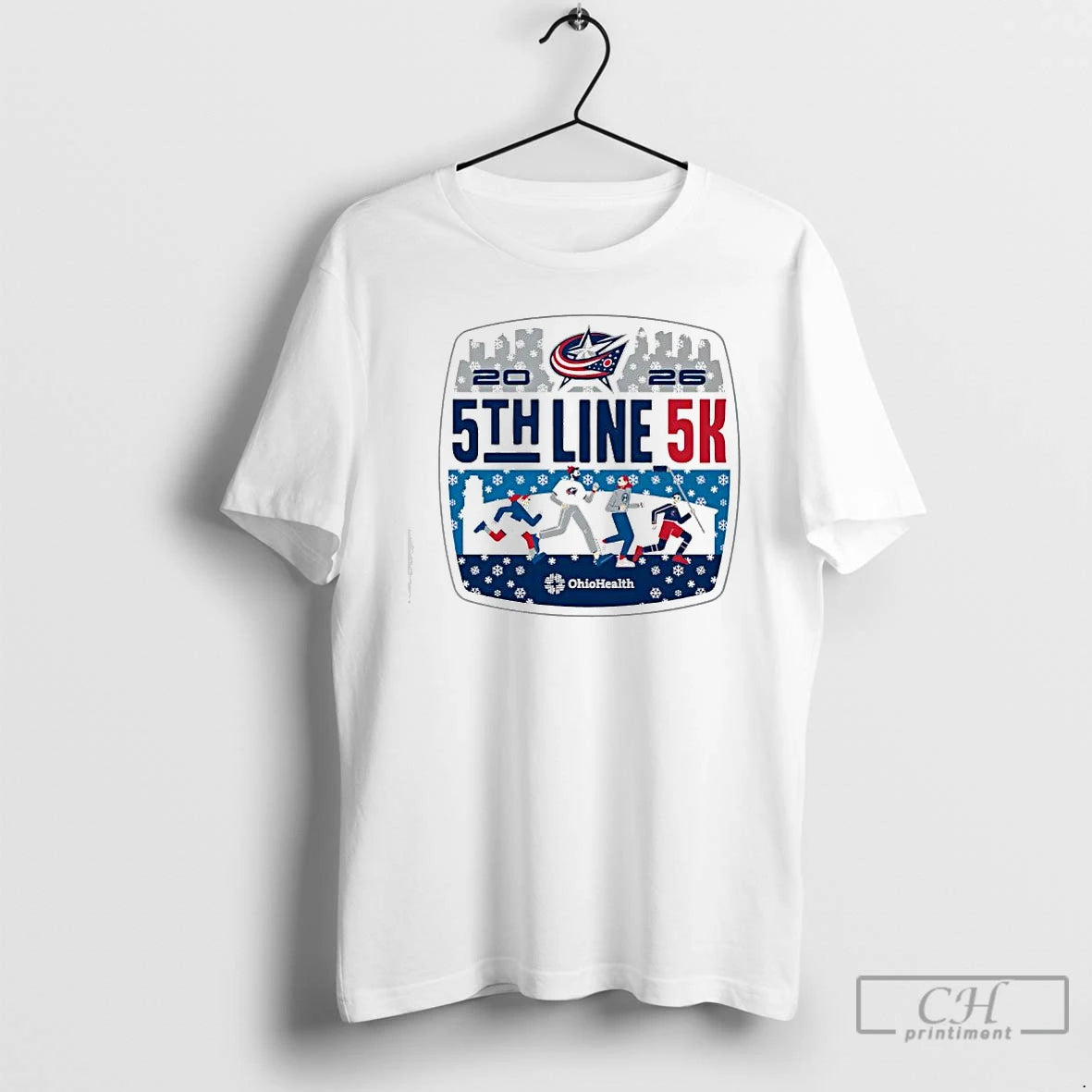 Premium Ohiohealth 5th Line 5k 2026 Columbus Blue Jackets Event Graphic