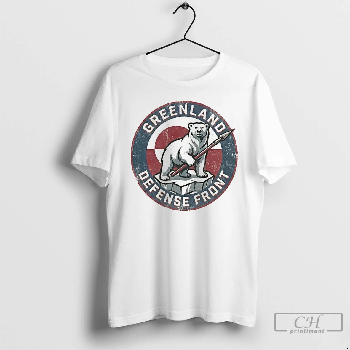 Polar Bear Greenland Defense Front Hands Off Greenland Logo
