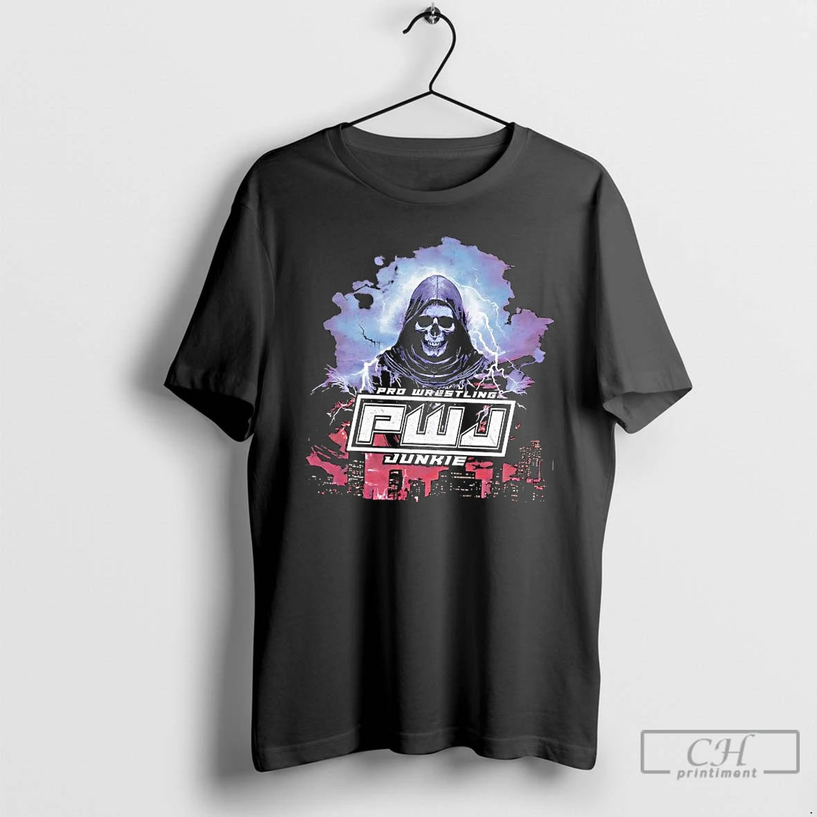 Pro Wrestling Pwj Junkie Skeleton Graphic