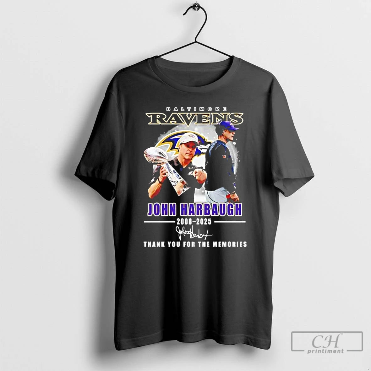 Premium Ravens John Harbaugh 2008 2025 Thank You For The Memories