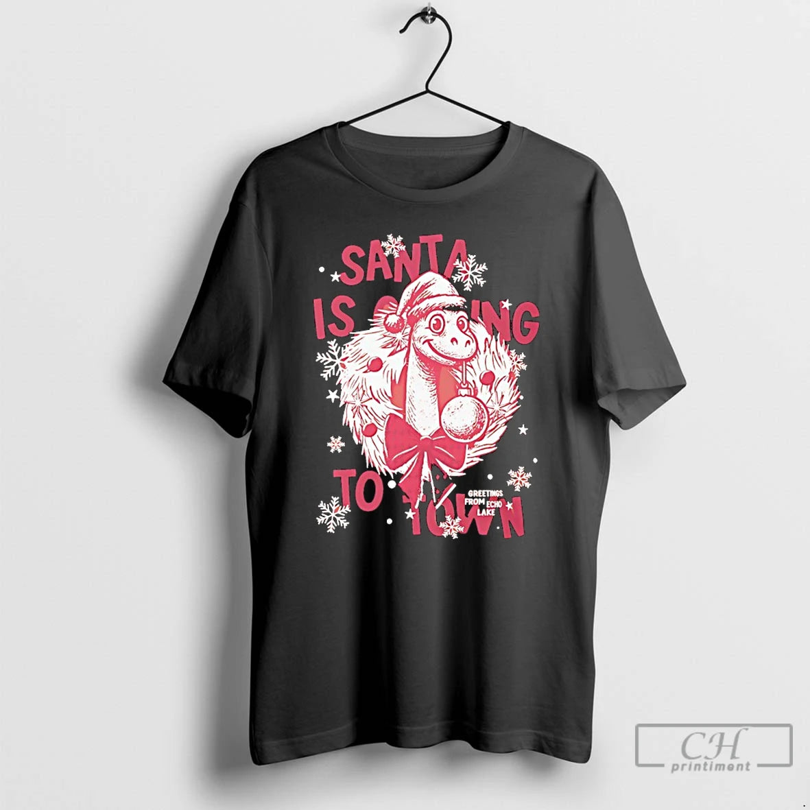 Premium Snake Santa Is Coming To Town 2025 Greetings From Echo Lake T Shirts Sweater